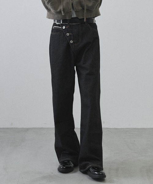 Shoowtime（ショウタイム）の「Button Fly Grunge Denim / ボタンフライグランジデニム（デニムパンツ・メンズ・ブラック・MEDIUM/LARGE/X-LARGE）」の3枚目の写真