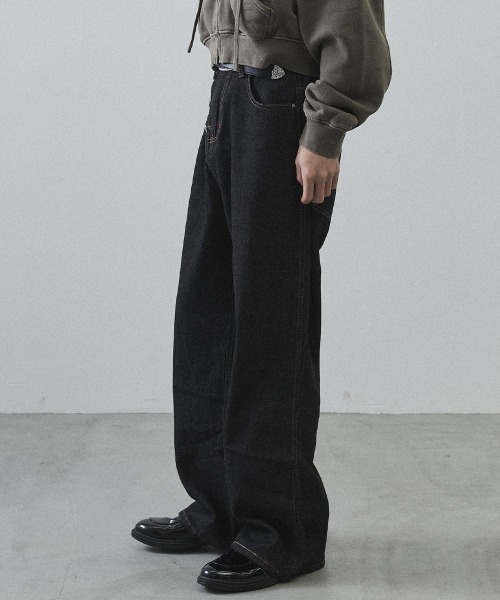 Shoowtime（ショウタイム）の「Button Fly Grunge Denim / ボタンフライグランジデニム（デニムパンツ・メンズ・ブラック・MEDIUM/LARGE/X-LARGE）」の5枚目の写真
