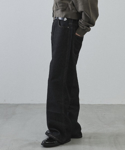 Shoowtime（ショウタイム）の「Button Fly Grunge Denim / ボタンフライグランジデニム（デニムパンツ・メンズ・ブラック・MEDIUM/LARGE/X-LARGE）」の6枚目の写真