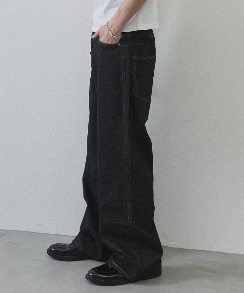 Shoowtime（ショウタイム）の「Button Fly Grunge Denim / ボタンフライグランジデニム（デニムパンツ・メンズ・ブラック・MEDIUM/LARGE/X-LARGE）」の11枚目の写真