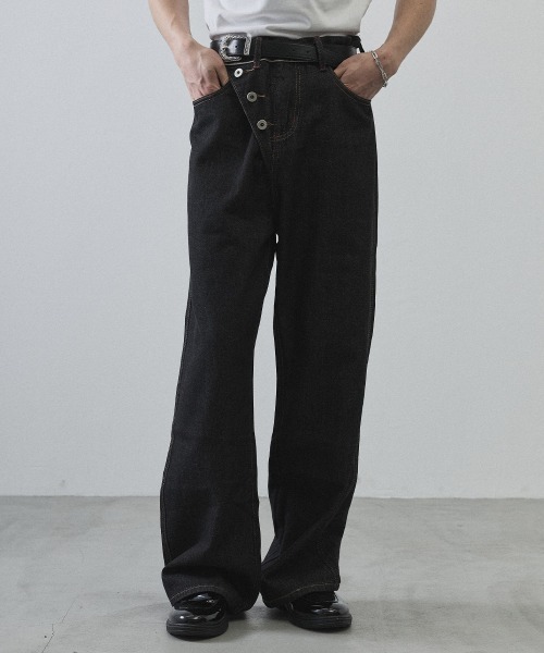 Shoowtime（ショウタイム）の「Button Fly Grunge Denim / ボタンフライグランジデニム（デニムパンツ・メンズ・ブラック・MEDIUM/LARGE/X-LARGE）」の13枚目の写真