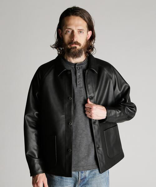schott(ショット)の「Schott/ショット/LAMB LEATHER COVERALL JACKET/ラムレザー カバーオール ジャケット(ライダースジャケット・メンズ・ブラック・M/L/XL/2XL)」の8枚目の写真