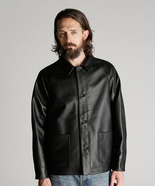 schott(ショット)の「Schott/ショット/LAMB LEATHER COVERALL JACKET/ラムレザー カバーオール ジャケット(ライダースジャケット・メンズ・ブラック・M/L/XL/2XL)」の9枚目の写真