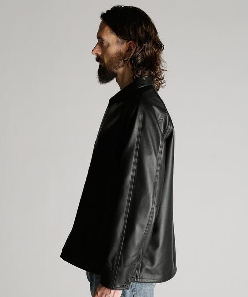 schott(ショット)の「Schott/ショット/LAMB LEATHER COVERALL JACKET/ラムレザー カバーオール ジャケット(ライダースジャケット・メンズ・ブラック・M/L/XL/2XL)」の10枚目の写真