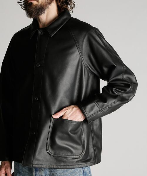 schott(ショット)の「Schott/ショット/LAMB LEATHER COVERALL JACKET/ラムレザー カバーオール ジャケット(ライダースジャケット・メンズ・ブラック・M/L/XL/2XL)」の13枚目の写真