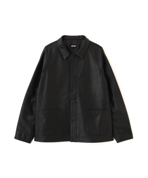 schott(ショット)の「Schott/ショット/LAMB LEATHER COVERALL JACKET/ラムレザー カバーオール ジャケット(ライダースジャケット・メンズ・ブラック・M/L/XL/2XL)」の3枚目の写真