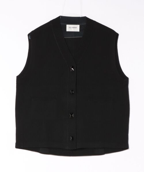 Marilyn Moon（マリリンムーン）の「cocoon bijou vest（ベスト・レディース・チャコールグレー/オフホワイト/ブラック/イエロー・FREE）」の2枚目の写真