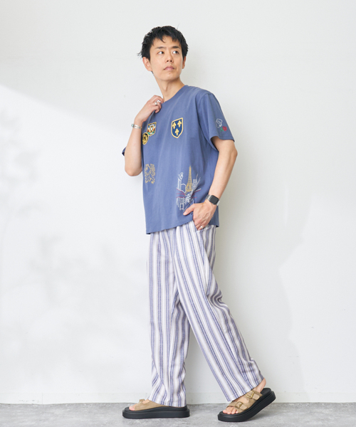 B.C STOCK（ベーセーストック）の「Stripe Print PT（その他パンツ・メンズ・ネイビー/ホワイト・LARGE/MEDIUM）」の15枚目の写真