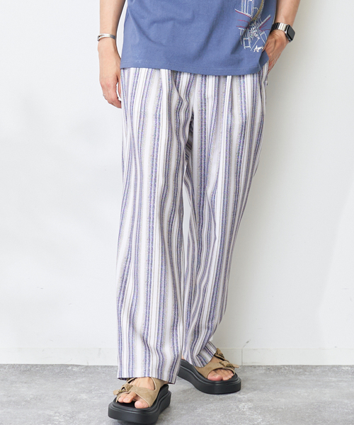 B.C STOCK（ベーセーストック）の「Stripe Print PT（その他パンツ・メンズ・ネイビー/ホワイト・LARGE/MEDIUM）」の17枚目の写真