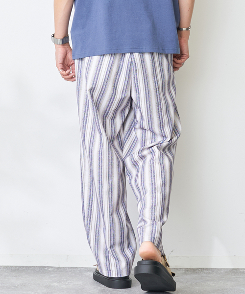 B.C STOCK（ベーセーストック）の「Stripe Print PT（その他パンツ・メンズ・ネイビー/ホワイト・LARGE/MEDIUM）」の8枚目の写真