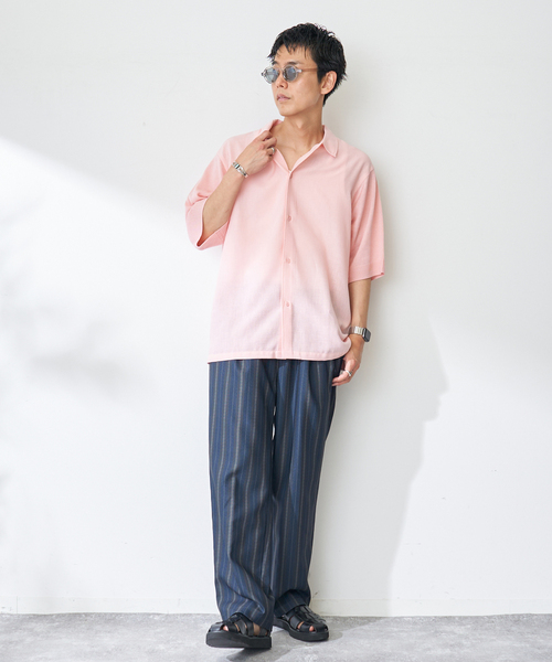 B.C STOCK（ベーセーストック）の「Stripe Print PT（その他パンツ・メンズ・ネイビー/ホワイト・LARGE/MEDIUM）」の3枚目の写真