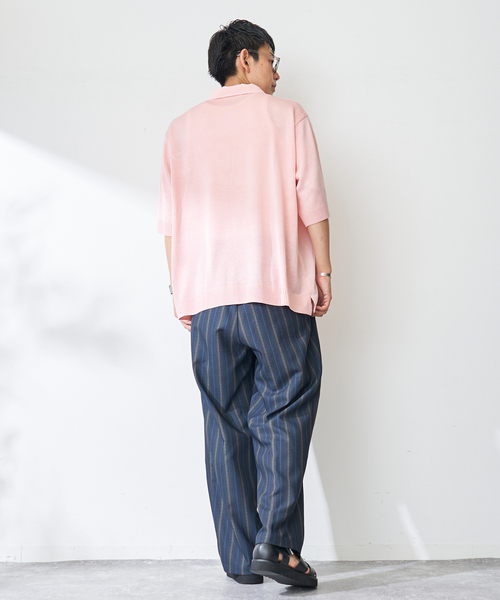 B.C STOCK（ベーセーストック）の「Stripe Print PT（その他パンツ・メンズ・ネイビー/ホワイト・LARGE/MEDIUM）」の5枚目の写真