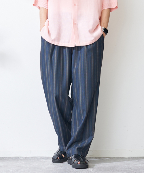 B.C STOCK（ベーセーストック）の「Stripe Print PT（その他パンツ・メンズ・ネイビー/ホワイト・LARGE/MEDIUM）」の6枚目の写真