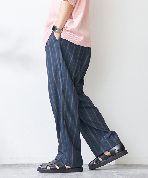 B.C STOCK（ベーセーストック）の「Stripe Print PT（その他パンツ・メンズ・ネイビー/ホワイト・LARGE/MEDIUM）」の18枚目の写真