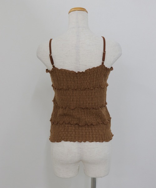CLEIO(クレイオ)の「【CLEIO】リンクルメロウキャミトップス WRINKLE MELLOW CAMI TOP(キャミソール・レディース・ブラウン/ブラック・FREE)」の17枚目の写真
