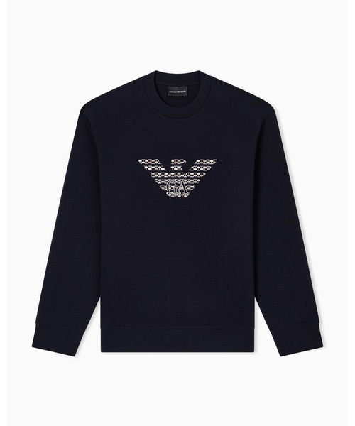EMPORIO ARMANI(エンポリオアルマーニ)の「【エンポリオ アルマーニ】ASV スウェットシャツ ダブルジャージー オーバーサイズ刺繍(スウェット・メンズ・ネイビー・SMALL)」の2枚目の写真