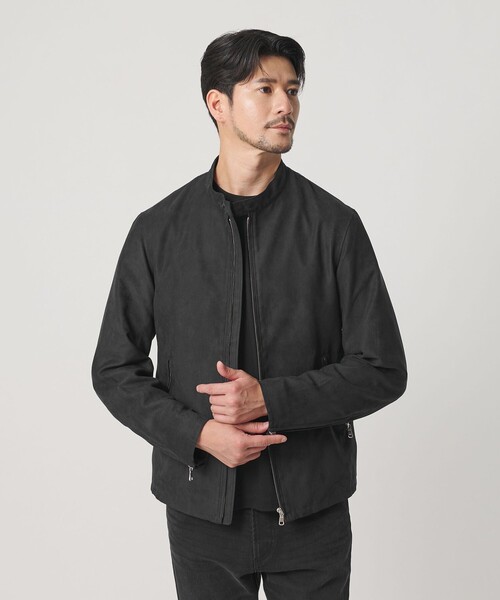 WEB限定 WARDROBE SMART】スエードライク シングル ライダース