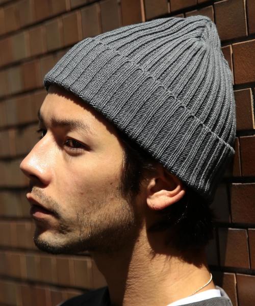 BEAUTY&YOUTH UNITED ARROWS（ビューティーアンドユースユナイテッドアローズ）の「BY コットン リブ ワッチキャップ◆（ニットキャップ/ビーニー・メンズ・ピンク/ダークグレー/ライトブルー/その他1/その他2/その他3/オリーブ・FREE）」の2枚目の写真