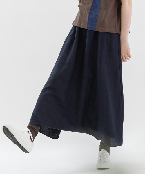 nop de nod（ノップドゥノッド）の「リネンレーヨンサルエルスカートパンツ（その他パンツ・レディース・ネイビー/ブラック/ライトブルー・M）」の18枚目の写真