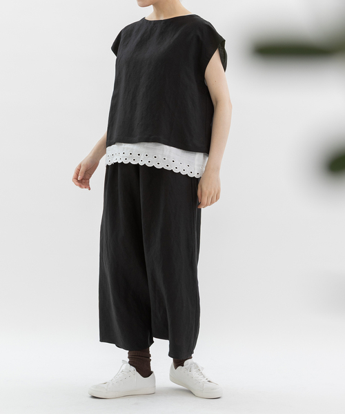nop de nod（ノップドゥノッド）の「リネンレーヨンサルエルスカートパンツ（その他パンツ・レディース・ネイビー/ブラック/ライトブルー・M）」の21枚目の写真