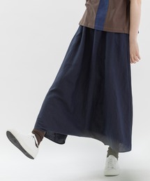 リネンレーヨンサルエルスカートパンツ