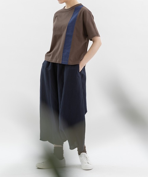 nop de nod（ノップドゥノッド）の「リネンレーヨンサルエルスカートパンツ（その他パンツ・レディース・ネイビー/ブラック/ライトブルー・M）」の5枚目の写真