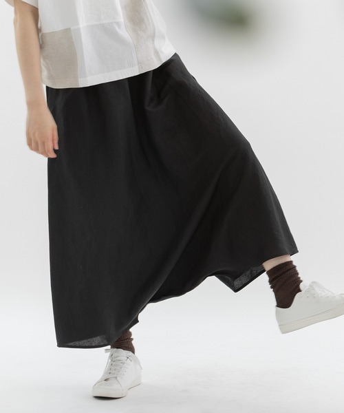 nop de nod（ノップドゥノッド）の「リネンレーヨンサルエルスカートパンツ（その他パンツ・レディース・ネイビー/ブラック/ライトブルー・M）」の13枚目の写真