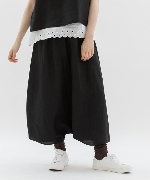 nop de nod（ノップドゥノッド）の「リネンレーヨンサルエルスカートパンツ（その他パンツ・レディース・ネイビー/ブラック/ライトブルー・M）」の14枚目の写真