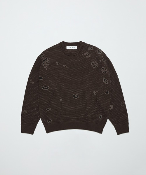 bal(バル)の「JACQUARD PATTERN CREWNECK SWEATER(ニット/セーター・メンズ・ブラック/ブラウン/グレー・3/2/1)」の17枚目の写真