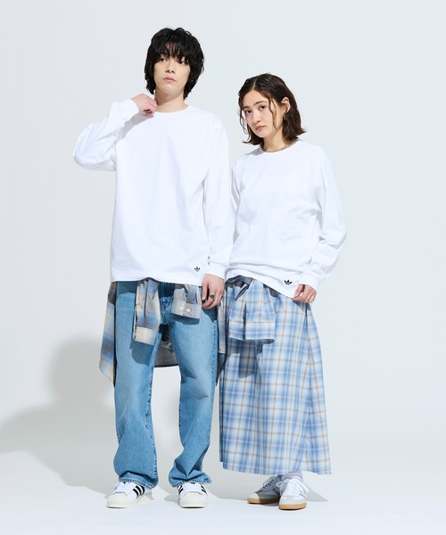 adidas(アディダス)の「メイドフォーユー 長袖Tシャツ / ロンT / アディダスオリジナルス adidas Originals(Tシャツ/カットソー・メンズ・ホワイト・X-SMALL/X-LARGE/SMALL/MEDIUM/LARGE/XX-LARGE/XX-SMALL/3XL)」の2枚目の写真