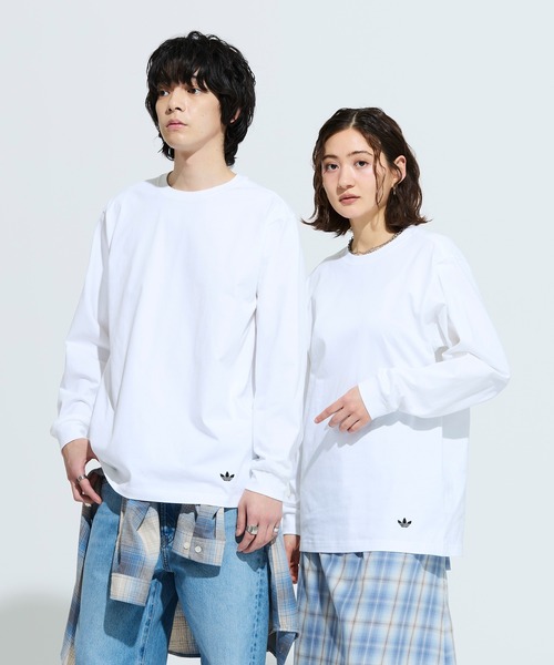 adidas(アディダス)の「メイドフォーユー 長袖Tシャツ / ロンT / アディダスオリジナルス adidas Originals(Tシャツ/カットソー・メンズ・ホワイト・X-SMALL/X-LARGE/SMALL/MEDIUM/LARGE/XX-LARGE/XX-SMALL/3XL)」の3枚目の写真