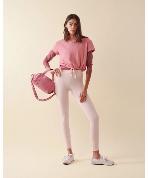 Repetto（レペット）の「クロップ トップ w/サテンリボン / S0704（Tシャツ/カットソー・レディース・ピンク・SMALL）」の5枚目の写真