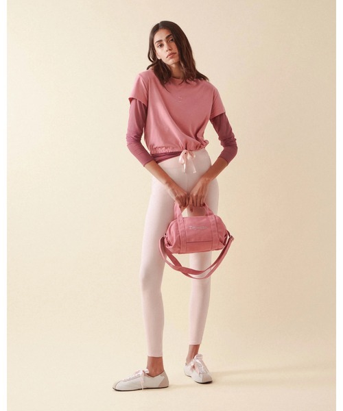 Repetto（レペット）の「クロップ トップ w/サテンリボン / S0704（Tシャツ/カットソー・レディース・ピンク・SMALL）」の6枚目の写真