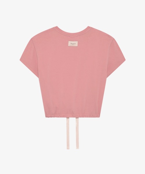 Repetto（レペット）の「クロップ トップ w/サテンリボン / S0704（Tシャツ/カットソー・レディース・ピンク・SMALL）」の7枚目の写真