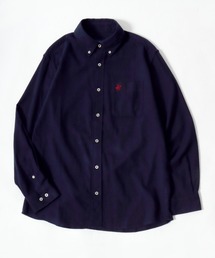 2026AW BEVERLY HILLS POLO CLUB/ビバリーヒルズポロクラブ コットンフランネル 無地 ワンポイント刺繍 ボタンダウン長袖シャツ