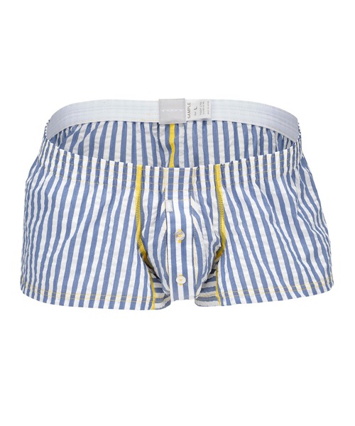 TOOT（トゥート）の「TRUNKS/ストライプ シアサッカー フィットトランクス II（トランクス・メンズ・ブルー/グリーン/パープル・SMALL/MEDIUM/LARGE/X-LARGE）」の3枚目の写真