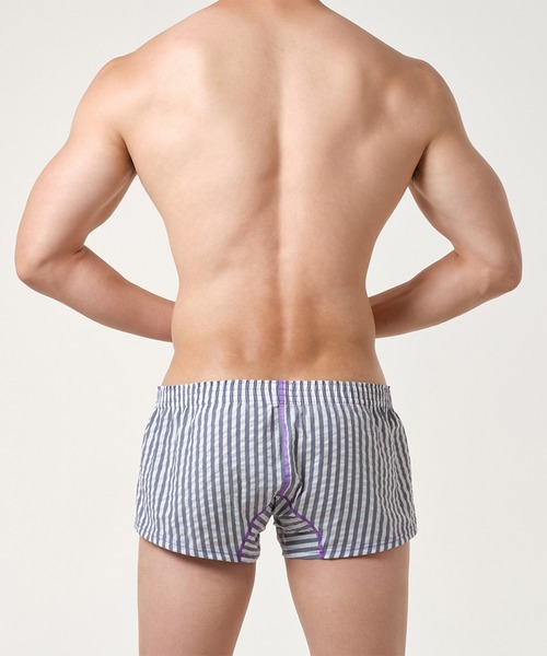 TOOT（トゥート）の「TRUNKS/ストライプ シアサッカー フィットトランクス II（トランクス・メンズ・ブルー/グリーン/パープル・SMALL/MEDIUM/LARGE/X-LARGE）」の6枚目の写真