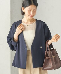 SHIPS | 〈手洗い可能〉フレンチ ツイル ドルマン ジャケット(ノーカラージャケット)