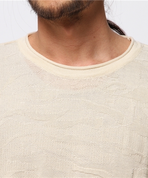 Denime（ドゥニーム）の「カモジャガードニット（ニット/セーター・メンズ・オリーブ/アイボリー/ブラック・MEDIUM/LARGE/X-LARGE）」の8枚目の写真