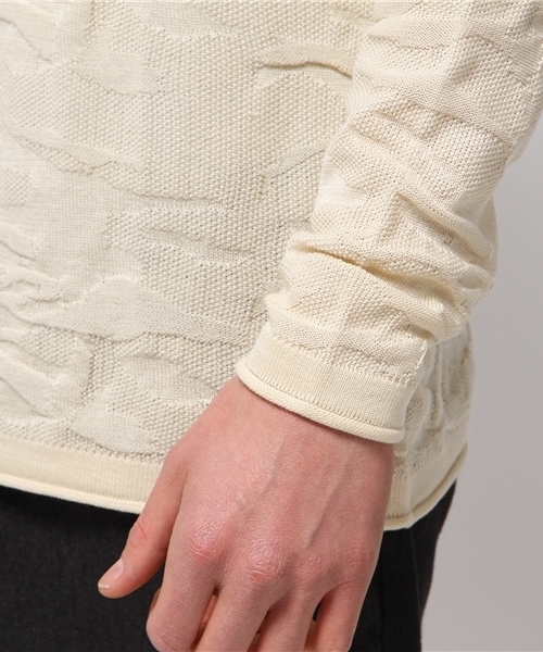 Denime（ドゥニーム）の「カモジャガードニット（ニット/セーター・メンズ・オリーブ/アイボリー/ブラック・MEDIUM/LARGE/X-LARGE）」の9枚目の写真