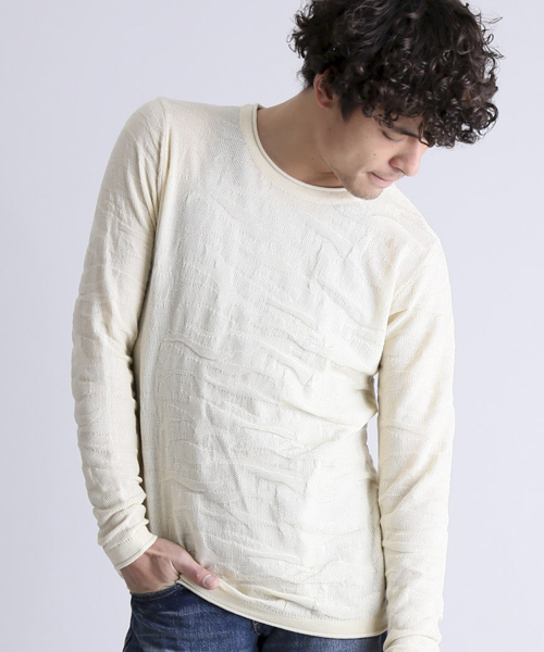 Denime（ドゥニーム）の「カモジャガードニット（ニット/セーター・メンズ・オリーブ/アイボリー/ブラック・MEDIUM/LARGE/X-LARGE）」の6枚目の写真