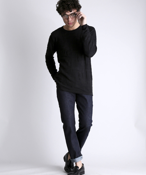 Denime（ドゥニーム）の「カモジャガードニット（ニット/セーター・メンズ・オリーブ/アイボリー/ブラック・MEDIUM/LARGE/X-LARGE）」の5枚目の写真