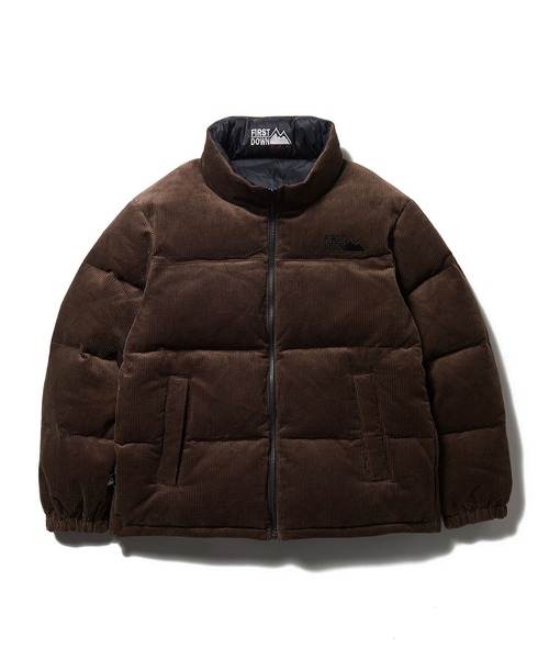 FIRST DOWN(ファーストダウン)の「FIRST DOWN USA (ファーストダウン) BUBBLE DOWN JKT CORDUROY リバーシブル コーデュロイ ダウンジャケット メンズ F242104(ダウンジャケット/コート・メンズ・ブラウン/ブラック・LL/L/M)」の4枚目の写真