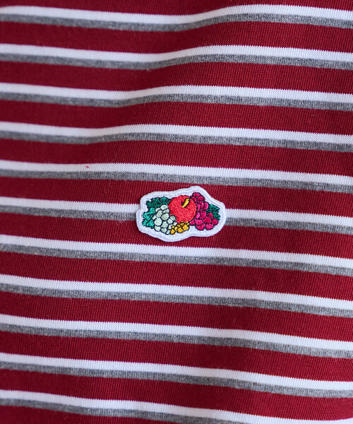 FREAK'S STORE（フリークスストア）の「FRUIT OF THE LOOM×FREAK'S STORE/フルーツオブザルーム 別注 ボーダービッグロンT/マルチボーダーロンT（Tシャツ/カットソー・レディース・ブルー/ワイン/ブラウン・ﾌﾘ-）」の4枚目の写真