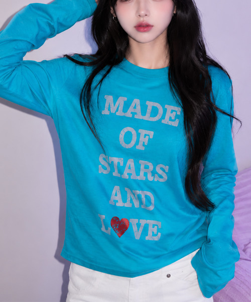 VIVID LADY(ビビッドレディー)の「ヴィンテージロゴプリント ロングスリーブTシャツ(Tシャツ/カットソー・レディース・ホワイト/チャコールグレー/イエロー/ブルー・FREE)」の13枚目の写真