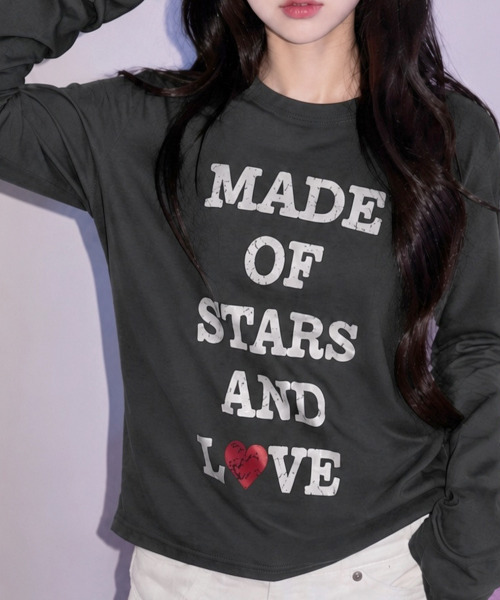 VIVID LADY(ビビッドレディー)の「ヴィンテージロゴプリント ロングスリーブTシャツ(Tシャツ/カットソー・レディース・ホワイト/チャコールグレー/イエロー/ブルー・FREE)」の15枚目の写真
