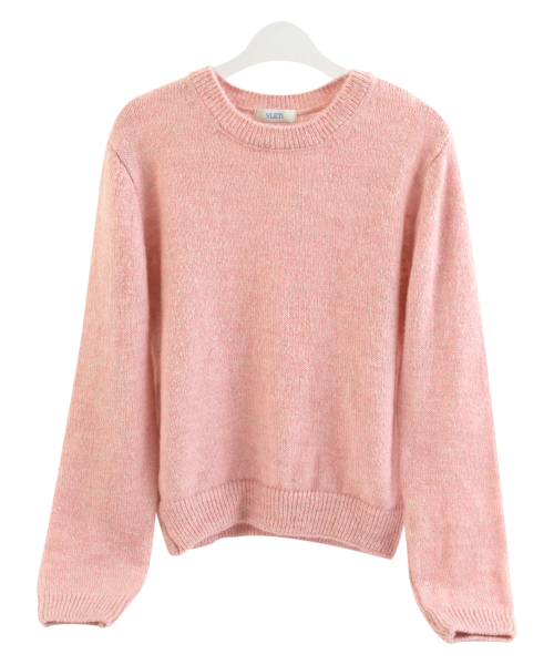 VLETI（ブレッティ）の「Wool Round Neck knit Muffler Set (Pink)（ニット/セーター・レディース・ピンク・FREE）」の2枚目の写真