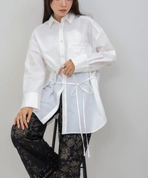 ロングシャツブラウス