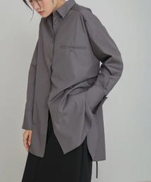 ロングシャツブラウス