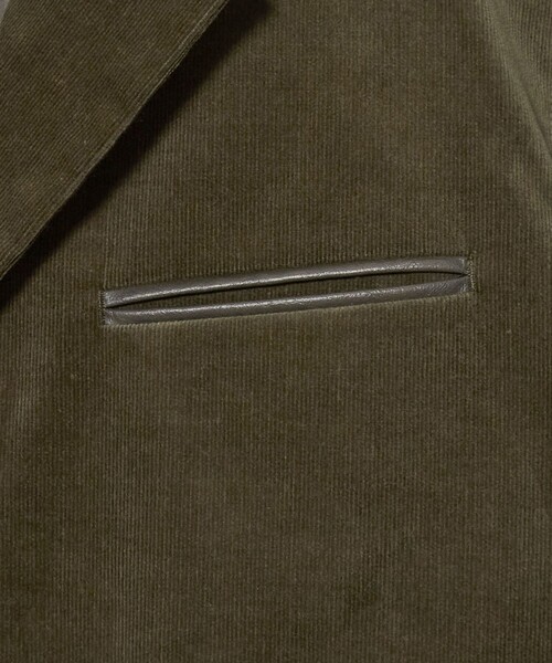 ATTISESSION(アティセッション)の「<ATTISESSION>CORD×レザーライク ジャケット(テーラードジャケット・レディース・オリーブ/ブラック・38/36)」の4枚目の写真
